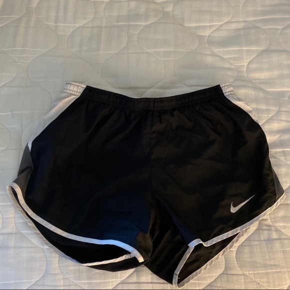 Nike Black and White Dri Fit Running Shorts - Picture 2 of 3